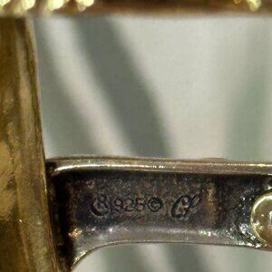 Vintage Carolyn Pollack Sterling and Brass Bracelet